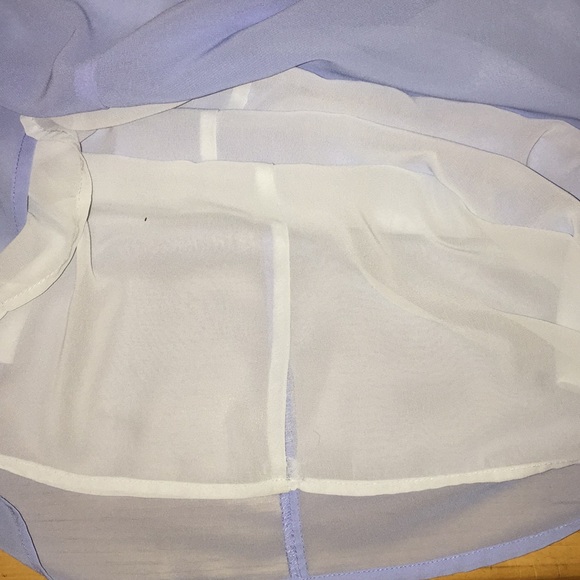 Blue Razor Back Blouse - Picture 4 of 4